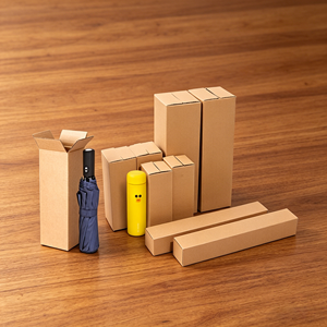 Boîtes en carton ondulé personnalisées à logo, cartons d'expédition hauts en kraft pour l'emballage de parapluies, bouteilles d'eau et articles longs – Vente chaude - Product Image 3