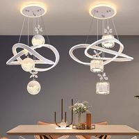 Lustre suspendu en cristal acrylique moderne au design créatif, luminaire de luxe pour salon, restaurant, table à manger