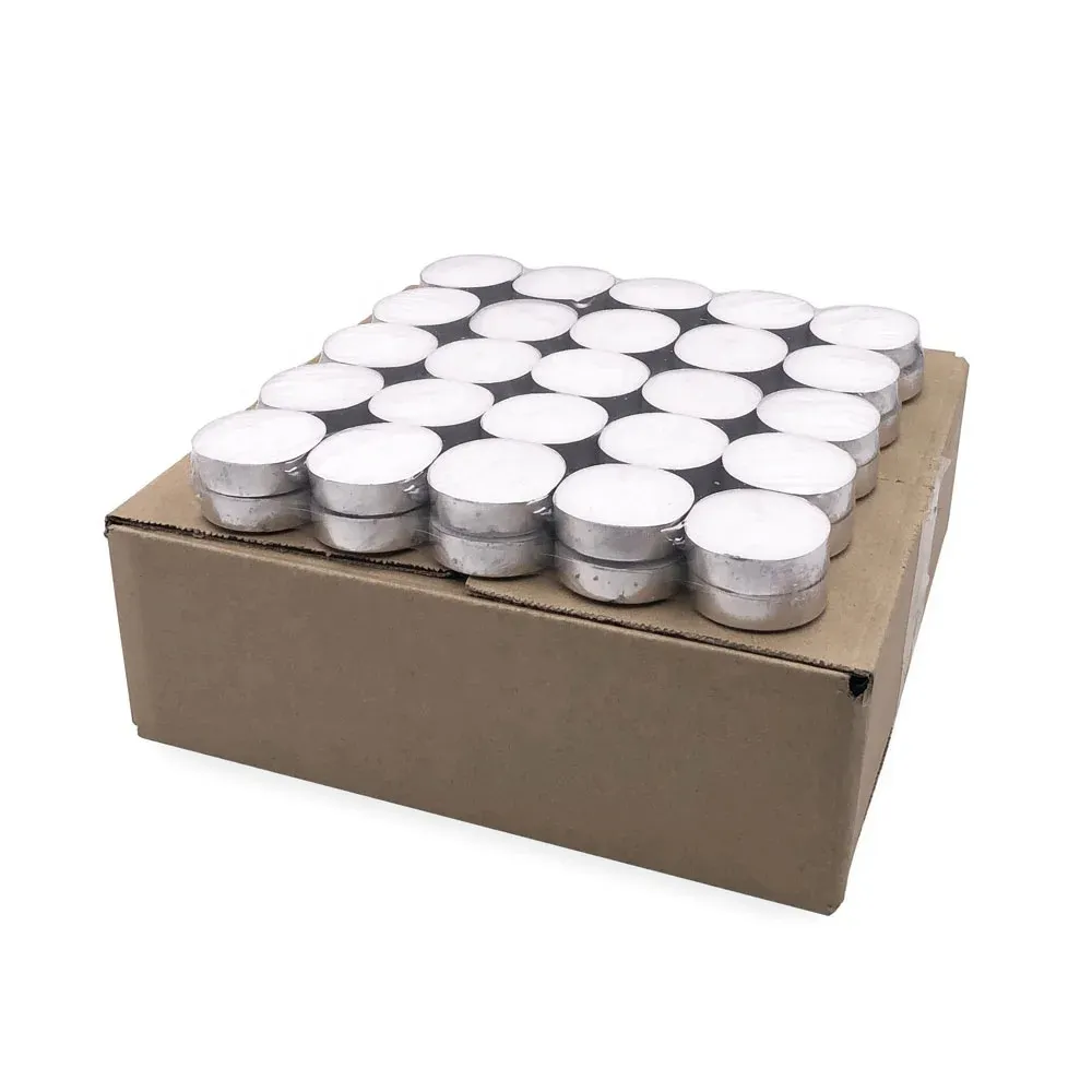 Cajas de embalaje de 100 piezas para velas de té para recuerdo de boda