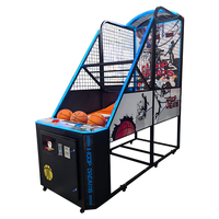 Machine d'arcade de basketball commerciale, jeu de tir avec tableau de scores électronique et panier de basketball encastré pour parc d'attractions