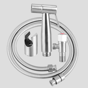 Ensemble de pistolet de pulvérisation pour bidet Bingtao en acier inoxydable 304 avec tuyau et support, design moderne et simple pour usage personnel aux toilettes - Product Image 2