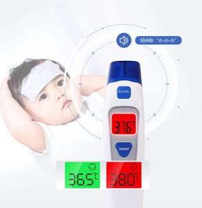 <span class=keywords><strong>Thermomètre</strong></span> frontal et <span class=keywords><strong>auriculaire</strong></span> infrarouge sans contact électrique Univer Health EF-100A pour adultes et bébés, numérique, sans contact, CE - Product Image 3