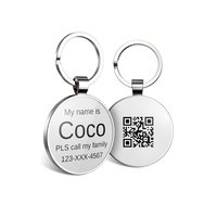 Placas de Identificación Personalizadas para Perros con Código QR, Etiquetas Inteligentes para Mascotas, para Collares