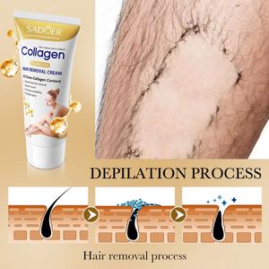 Marque distributeur SADOER Crème épilatoire douce Soin capillaire naturel pour hommes Produits d'épilation du corps non irritants pour les aisselles - Product Image 4
