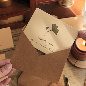 Tarjeta de Felicitación Vintage con Diseño de Planta, Sobre de Papel Simple y Moderno con Flores, Tarjeta Postal para el Día de San Valentín, para Estudiantes, para Declaraciones de Amor - Product Image 2