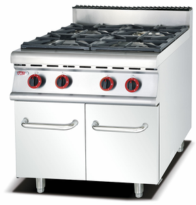 معدات مطبخ تجارية من الفولاذ المقاوم للصدأ، موقد طهي بأربعة مواقد يعمل بالغاز مع فرن SUA304، موقد متنقل يعمل بالغاز المسال/الغاز الطبيعي - Product Image 3