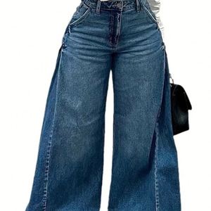 <strong>DDP</strong> Air Shipping Support High Quality Long <strong>Jeans</strong> Manufacturer Acid Wash Extra Wide Leg High Waist <strong>Jeans</strong> <strong>Women</strong> - Product Image 4