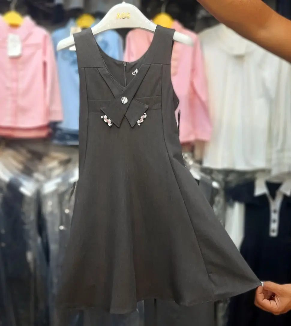 Toddler Girls' School Uniform Jumper Dress Suit School Dresses Uniform Jumper Vintage Russia Plus Size 122-170