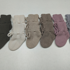 Chaussettes chaudes mignonnes pour bébé, bottines en tricot, chaussures pour nouveau-né, 100% laine mérinos, <span class=keywords><strong>bas</strong></span> pour bébé, cordon de serrage - Product Image 5