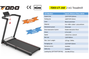 Novo <span class=keywords><strong>2</strong></span>-em-1 Dobrável Elétrica Inteligente Mini Motorizado Andando Correndo Esteira Portátil 120kg Peso Máximo Do Usuário Display LED Home Gym - Product Image 5