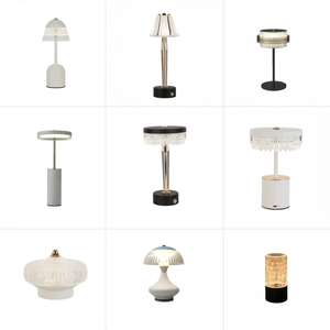 Lampe de table rechargeable de luxe en cristal, design nordique original, lampe de bureau portable sans fil, lampe de chevet décorative à intensité variable - Product Image 2
