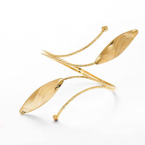 Elegante brazalete en forma de hoja, joyería de moda, pulsera de brazo superior, puños de brazo ajustables para mujer, cadena de cuerpo Boho Chic - Product Image 5