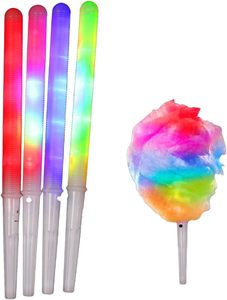 Conos de Algodón de Azúcar LED al por Mayor, Palitos Luminosos de Colores, Palitos de Malvavisco para Algodón de Azúcar, Suministros para Fiestas Neón - Product Image 1