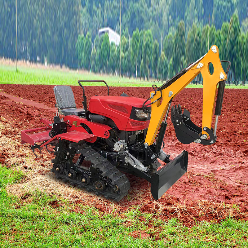 Small Agricultural Mini Crawler Tractor Rotary