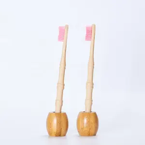 Eco Friendly Bamboo Toothbrush Medium Firm Bristles Biodegradable Bulk Wooden Toothbrushes