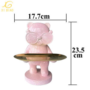 Vente en gros d'usine <span class=keywords><strong>Nouveau</strong></span> <span class=keywords><strong>Kung</strong></span> <span class=keywords><strong>Fu</strong></span> <span class=keywords><strong>Panda</strong></span> Violent Bear Résine Peint à la main Réaliste Artisanat Décoration Plateau Étagère de rangement - Product Image 4