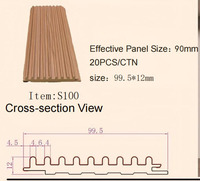 Panneaux muraux rainurés en WPC imperméables de haute qualité pour la décoration intérieure