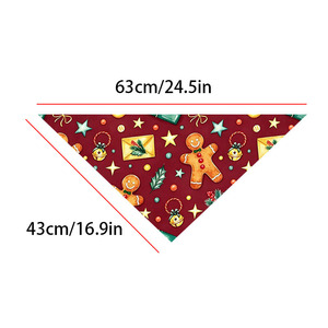 Yisi Écharpe de Noël triangulaire imprimée pour chat, à porter autour du cou, décoration - Product Image 4