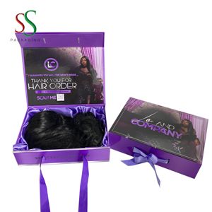 SS Hair Packaging Custom Luxury Hair Wig Extension wig Packaging Box