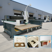 Machine de découpe à pont CNC 4+1 axes 3220/3020 mm pour dalles de granit, marbre, quartz et pierres tombales