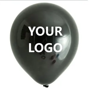 Balon lateks cetak kustom cetakan layar 1 warna Balon Logo perusahaan iklan besar luar ruangan bentuk bulat 12 inci