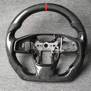 Volante Deportivo de Cuero para Automóvil, Accesorios para <span class=keywords><strong>Honda</strong></span> Civic Accord <span class=keywords><strong>CRV</strong></span> XRV de 10.ª Generación, Volante de Fibra de Carbono Forjado - Product Image 1