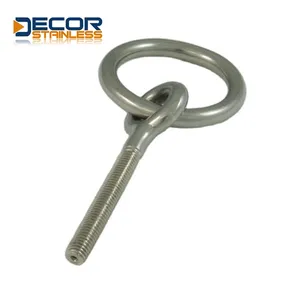 Heavy Tensile Stainless High Strength Eye With Round Ring Screw Bolt With Ring Heavy Duty Metal