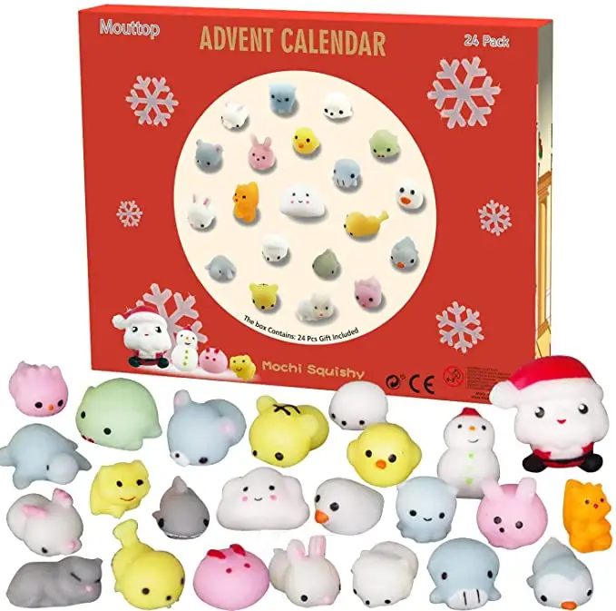Christmas Countdown Calendar Kids Stress Anxiety Relief Squeeze Toys Fidget Toy Advent Calendar for Girls Boys