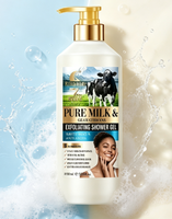 Gel Douche Exfoliant au Lait Pur Hydratant Nourrissant Lissant pour le Corps