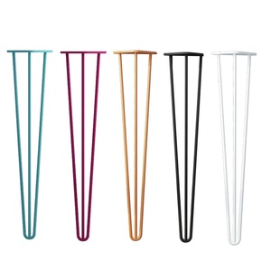 Usine Pas Cher Prix 34 Pouces 3 Tige De Fer Industriel En Métal Table En Épingle À <span class=keywords><strong>Cheveux</strong></span> Jambes Bureau À Manger Jambes Épingle À <span class=keywords><strong>Cheveux</strong></span> Jambes - Product Image 1