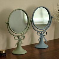 Desktop Single-sided Glass Lighted High-definition Magnifying Dressing Mirror Touch-ups Art Makeup Student Dormitory Mirror