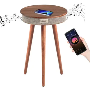 Smart side table with Wireless Charging end restaurant night stand End Table Smart Coffee Table with Bluetooth Speaker