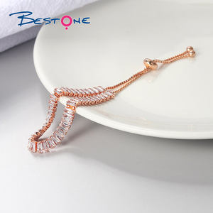 2025 Bracelet Zircon Rectangulaire Réglable En Gros Amitié Tennis Diamant Bracelet - Product Image 4