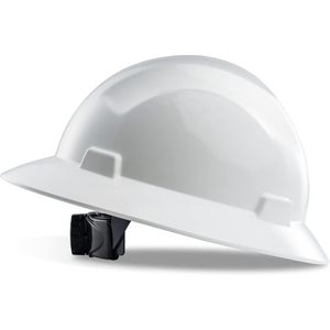 Casque de sécurité PACIFIC PPE à visière intégrale, blanc, type V, suspension à 4 points à cliquet, certifié OSHA, ANSI Z89, pour la construction - Product Image 1