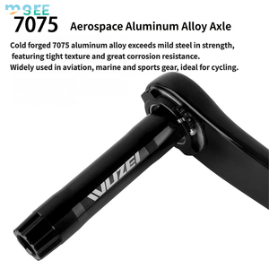 Bielas de Carbono SeeMore para Bicicleta de Carretera Plegable, Eje de Aluminio de 29mm con 3/8 Pernos, 165/170mm, Piezas de Mejora, Bielas Ligeras para Bicicleta - Product Image 3