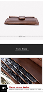 กระเป๋าใส่บัตรผู้ชายหนังแนววินเทจช่องใส่การ์ดหลายช่องความจุมากคลิปหนีบโทรศัพท์มือถือกระเป๋าช้อปปิ้งสไตล์อังกฤษ - Product Image 5