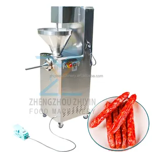 South Africa Hot Selling Electric Sausage Filling Smocking Pump Shirring Process Sausage Make Machine For Chicken Beef