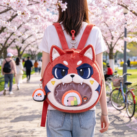 Sac à dos en peluche personnalisé OEM ODM, sac Ita avec fenêtre transparente pour afficher des badges, cartes d'idols et objets de collection d'anime