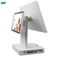 Terminal Punto de Venta de Doble Pantalla PT-2323W, Pantalla de 15.6'', Sistema POS con Cajón de Dinero Automático WIN, Caja Registradora