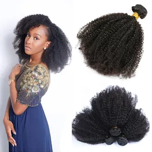 Extensão de cabelo encaracolado afro 4b 4c afro, cabelo capilar cacheado, pacotes para mulheres negras