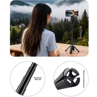 Support de téléphone magnétique pliable et perche à selfie avec télécommande sans fil 360 °   Support rotatif pour iPhone pour Samsung/Android