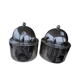 หม้อไฟโลหะขัดเงาแบบแฮนด์เมด ดีไซน์หรูหรา ทันสมัย สำหรับอุ่นอาหาร - Product Image 1