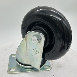 Rueda giratoria VIMA negra de <span class=keywords><strong>4</strong></span> pulgadas rueda giratoria PU y PP rueda personalizable Heavi Duti Universal rueda de servicio medio para carro - Product Image 4