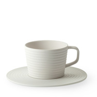 Ensemble tasse et soucoupe à café en céramique de style japonais minimaliste, tasse à cappuccino italienne créative, design simple pour tasse à lait petit-déjeuner