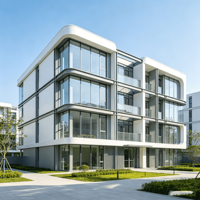 Edificio de Apartamentos Prefabricado de Estructura de Acero de Diseño Moderno de 4-5 Pisos, Superficie Galvanizada, ISO9001