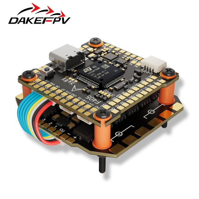 DAKEFPV F405 Metal Flight Control Stack with 12S 70A 4in1 ESC Private Mold Compatible with BETAFLIGHT/INAV/Ardupilot Made China