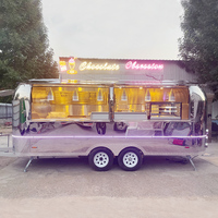 Remorque de restauration rapide 18FT pour barbecue Boba Tea Coffee Winery Food Truck Supplies Mobile Juice Bar pour événements