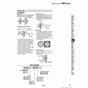 SMC Pneumatics Multi-Connecteur DM12S-04NU Pièces Pneumatiques - Product Image 1