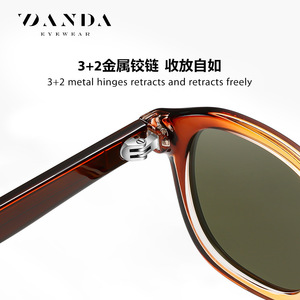Vanda Sunglasses S31129 Polarized UV400 Unisex Acetate <b>Frame</b> Type 3 Sunshades - Product Image 3