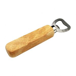 Abridor de Botellas de Cerveza de Acero Inoxidable de Lujo Personalizado de Fábrica con Mango de Madera de 14 cm para Regalo - Product Image 2